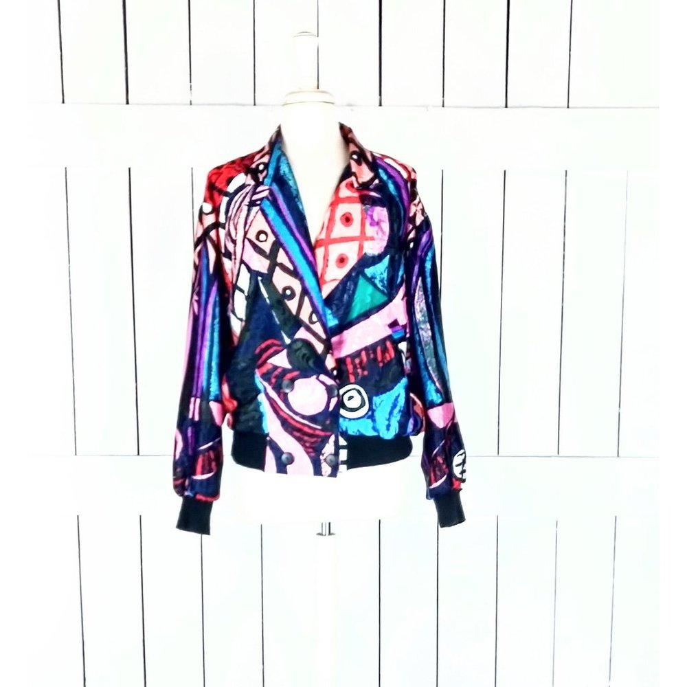 Vintage 80s Pablo Picasso Bomber Blazer Jacket